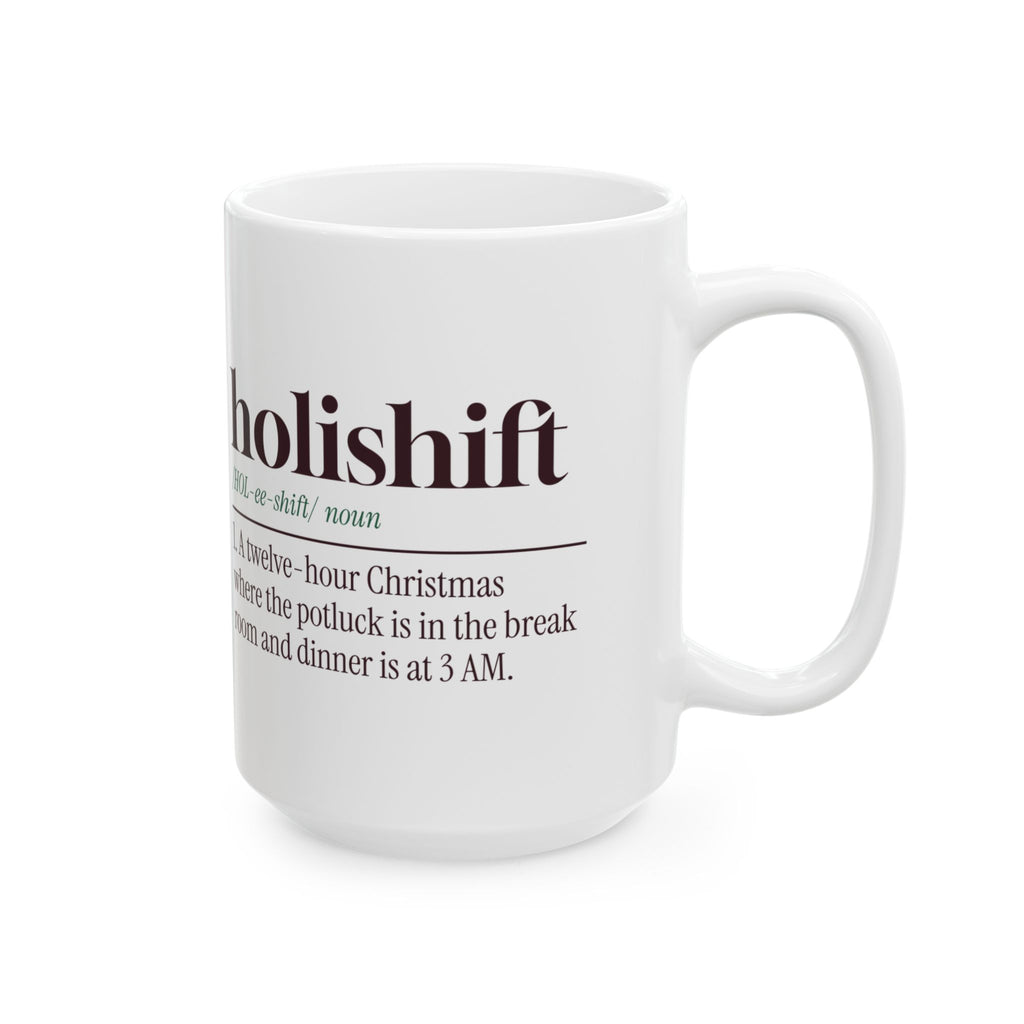 Funny Christmas Nurse Coffee Mug Holishift Definition For Nurses