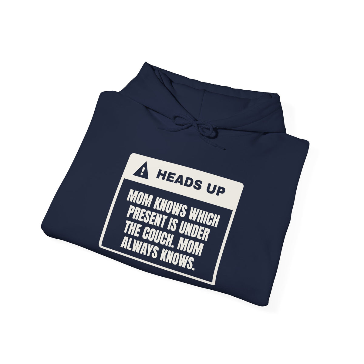 Funny Christmas Mom Hoodie Mom Knows What's Under The Couch