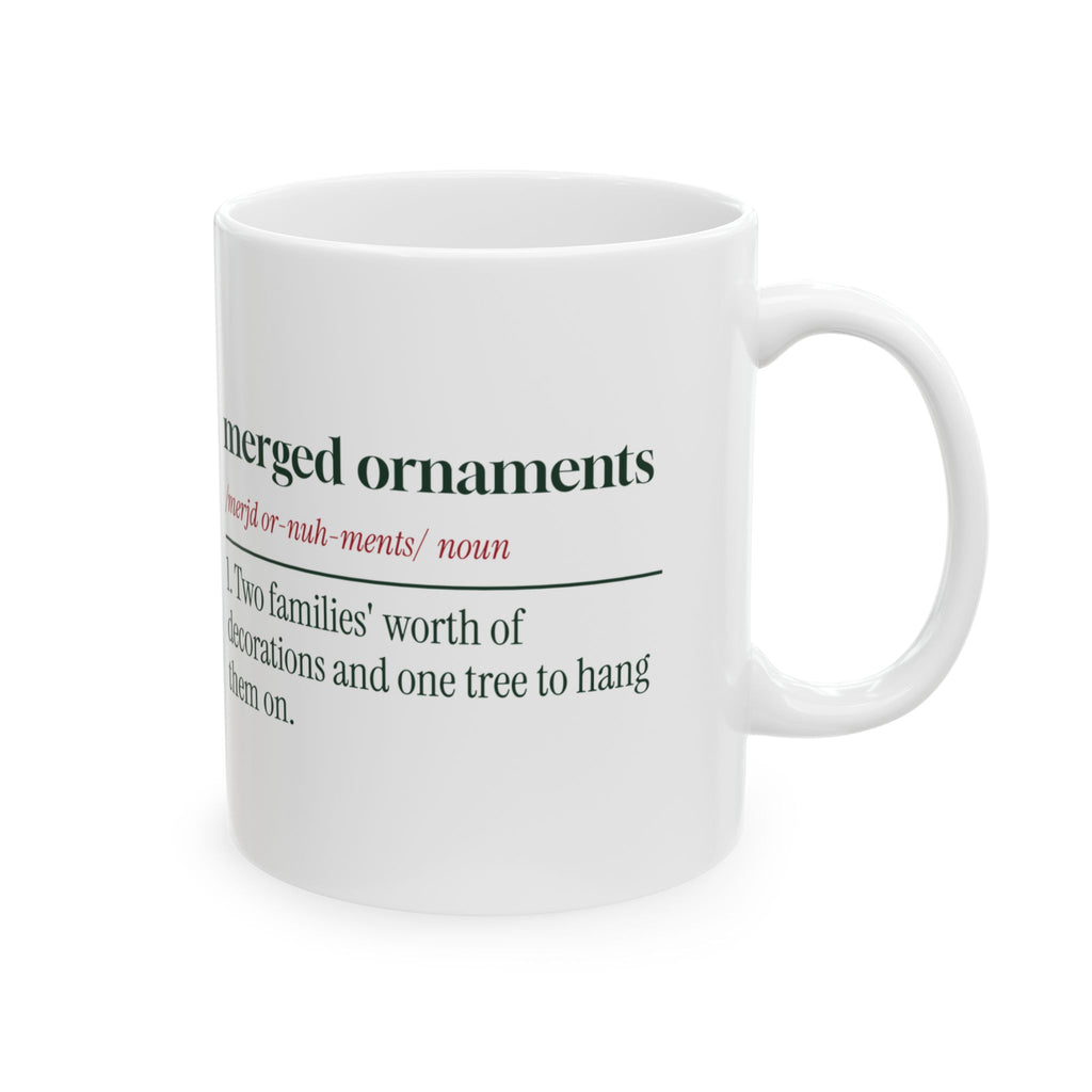 Funny Newlywed Christmas Coffee Mug Merged Ornaments Definition