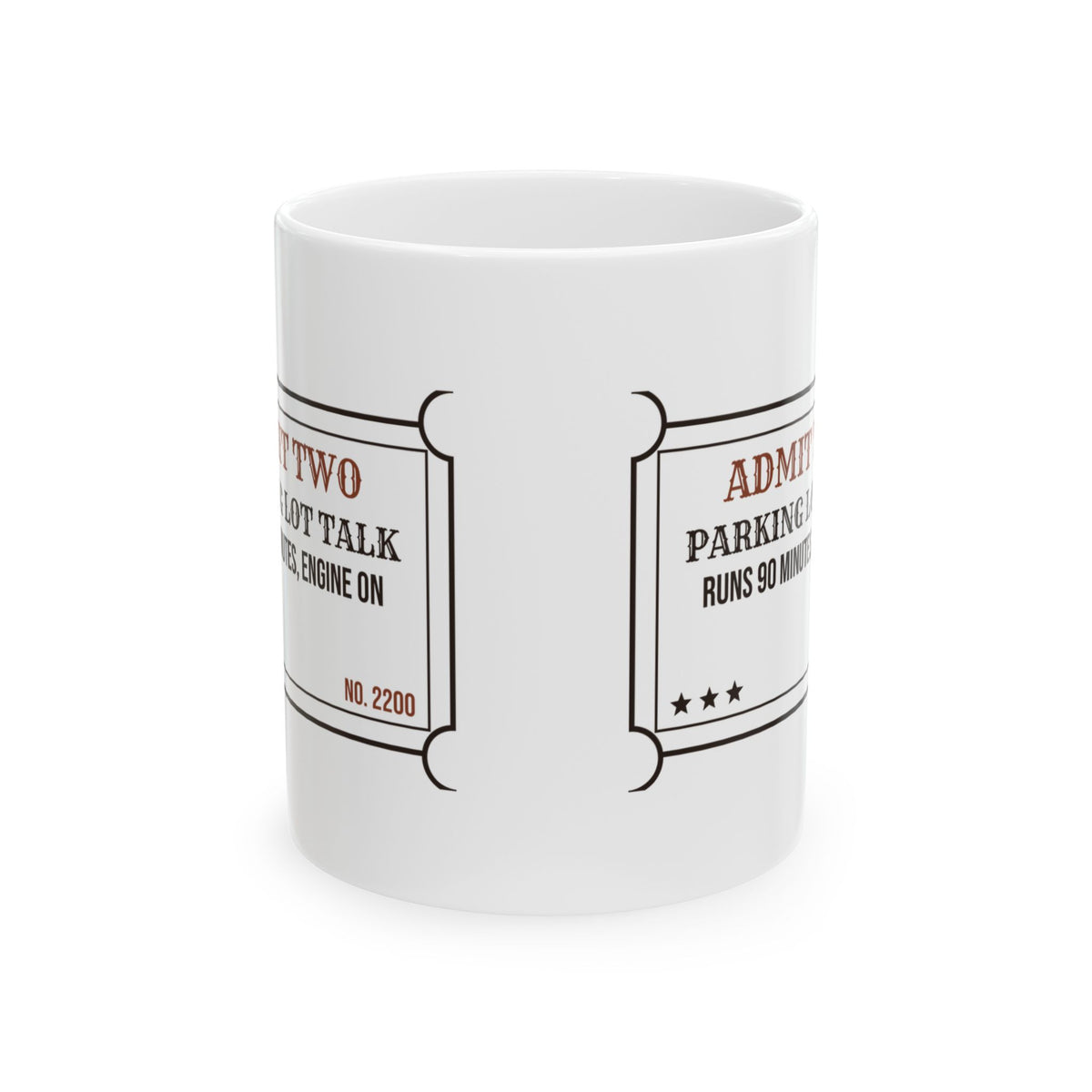 Funny Bestie Coffee Mug Parking Lot Talk Ticket For BFFs