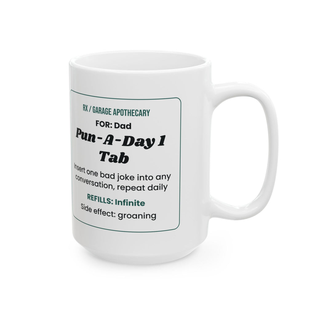 Funny Dad Garage Apothecary Prescription Coffee Mug For Dad