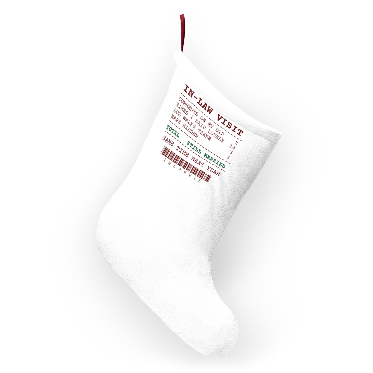 Funny Christmas In-Laws Christmas Stocking Times I Said Lovely 14 Receipt