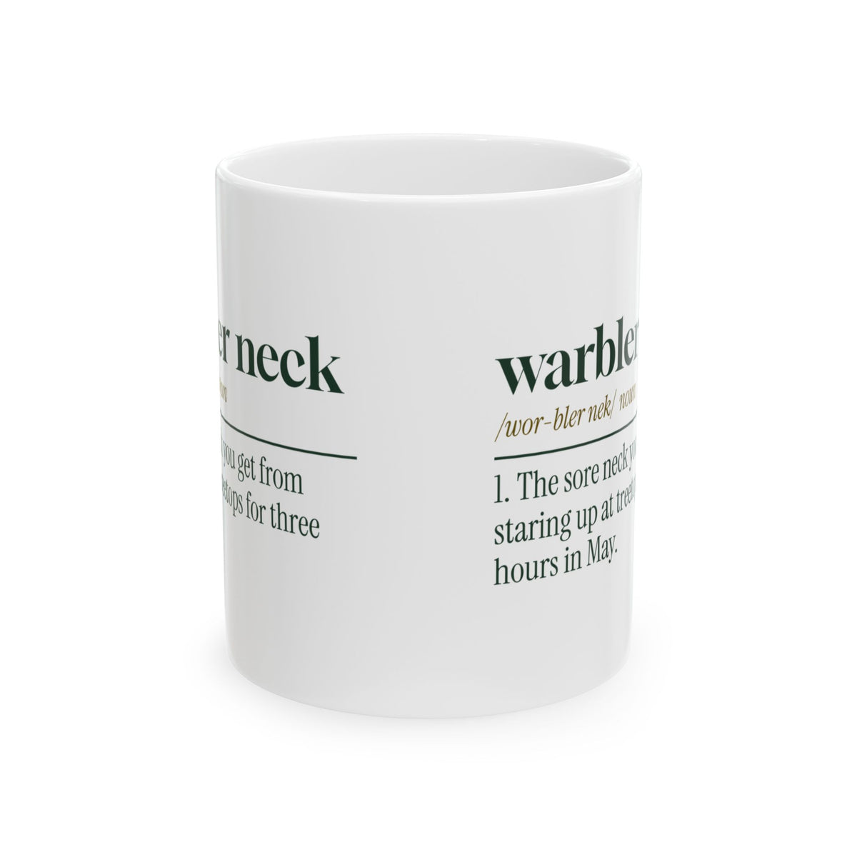 Funny Bird Watching Coffee Mug Warbler Neck Dictionary For Birders