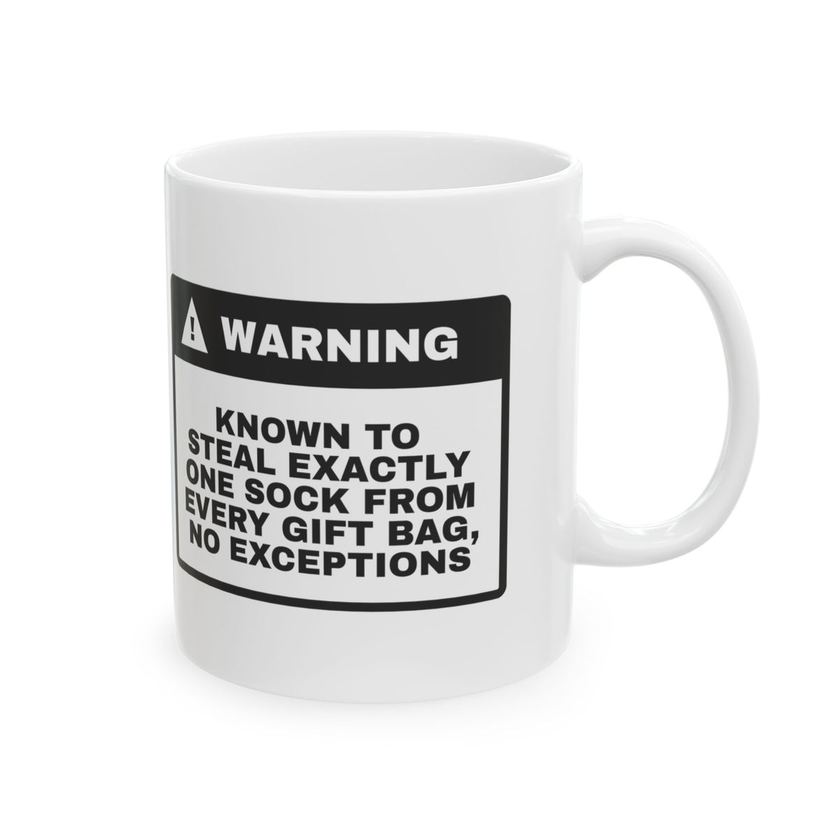 Funny Dog Valentine Coffee Mug Sock Thief Warning For Dog Owners