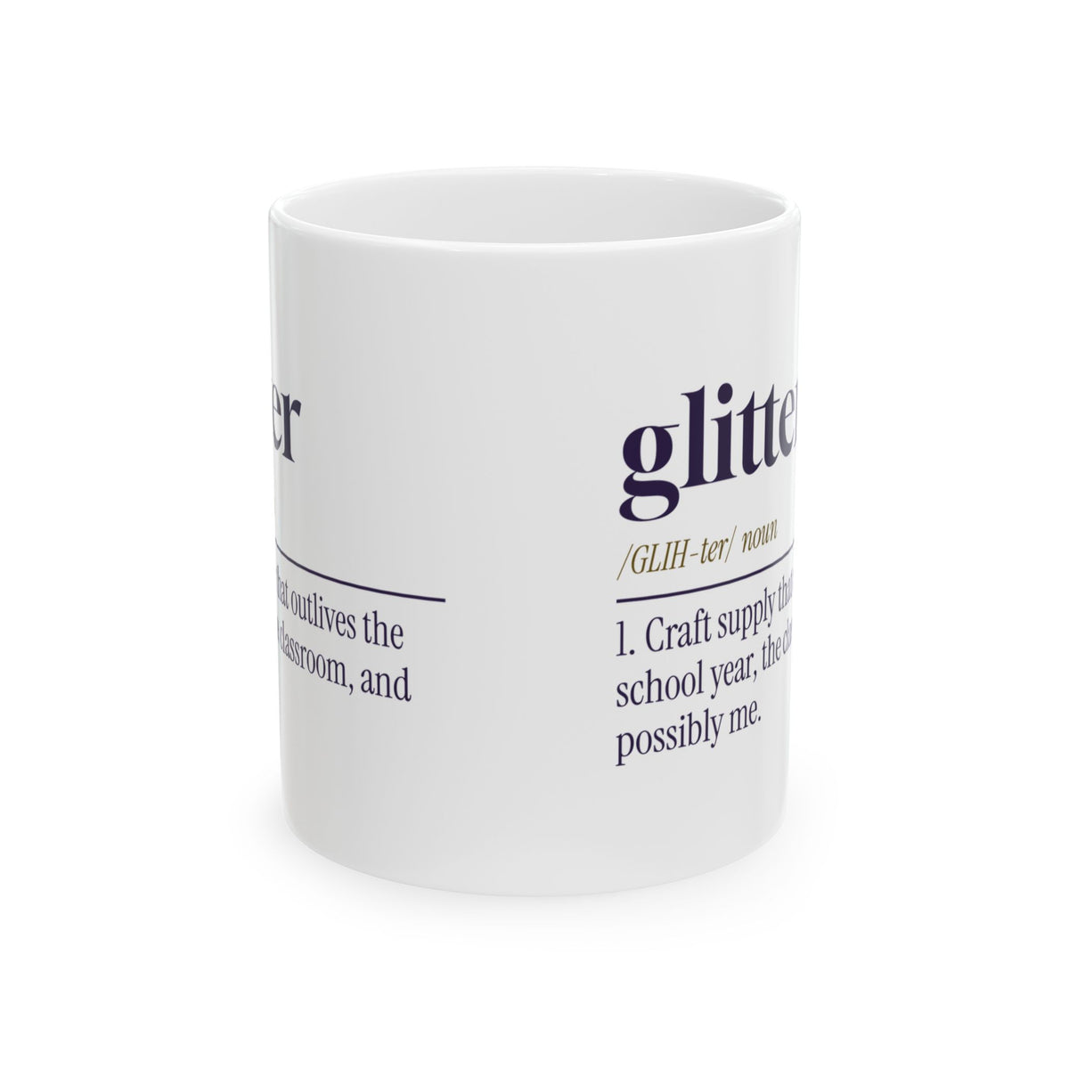 Funny Glitter Dictionary Coffee Mug For Teachers
