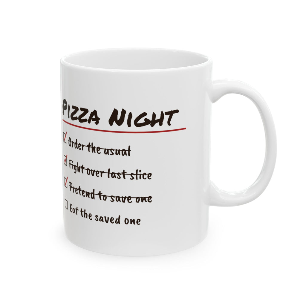 Pizza Night Checklist Coffee Mug For Pizza Lovers