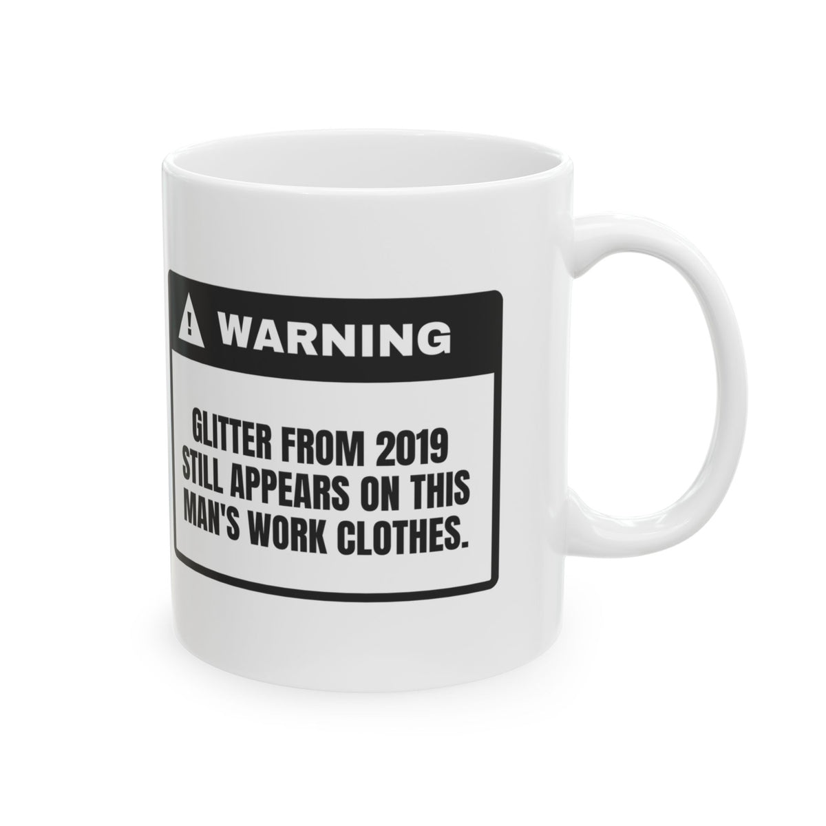 Glitter Hazard Warning Mug For Girl Dad