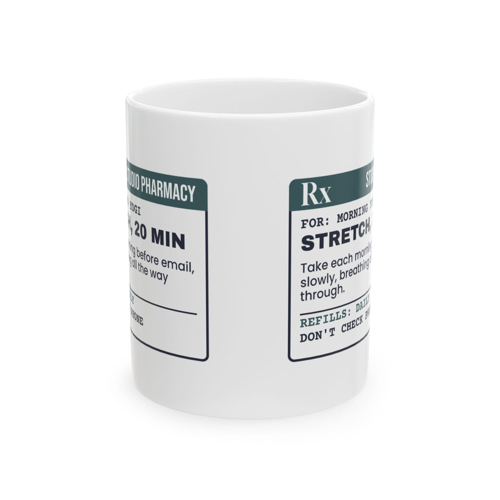 Yoga Coffee Mug Stretch 20 Minutes Before Any Email Prescription