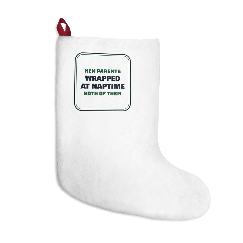 Funny New Parents Christmas Stocking Wrapped At Naptime