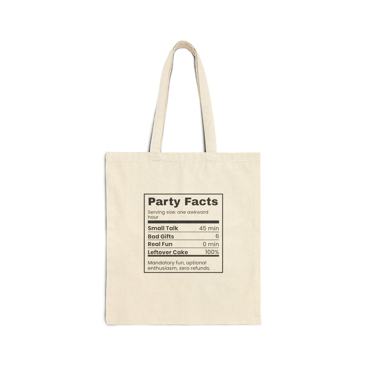 Funny Office Party Tote Bag Real Fun Zero Minutes