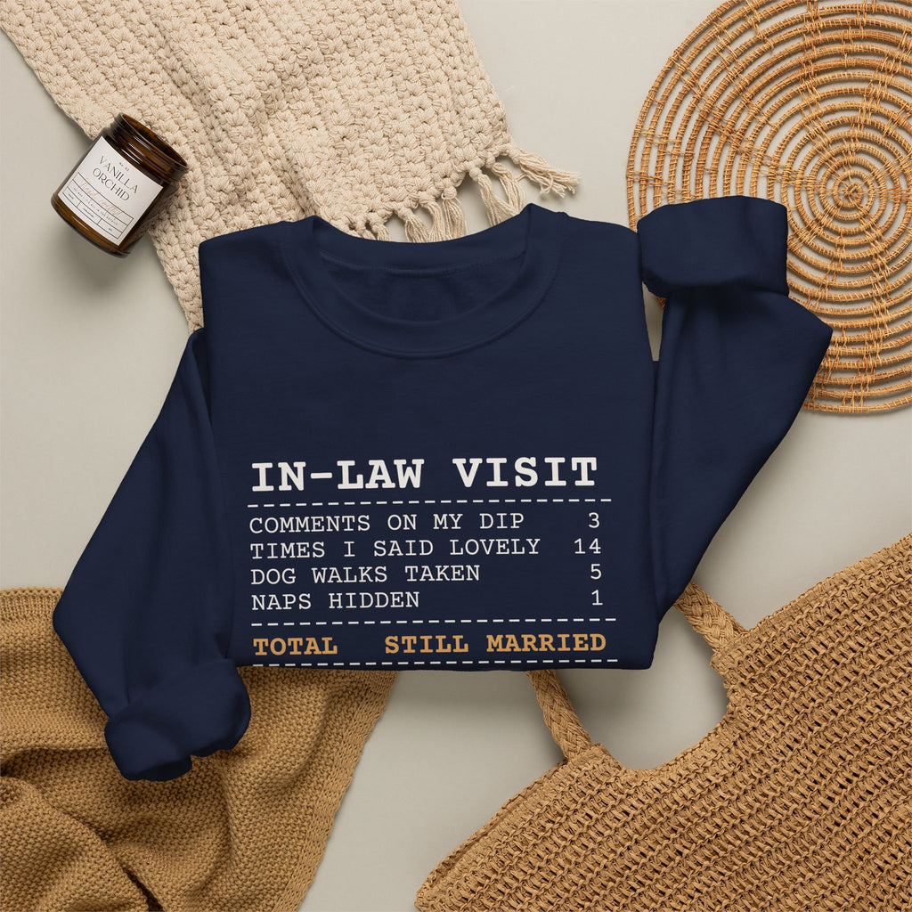 Funny Christmas In-Laws Sweatshirt Times I Said Lovely 14 Receipt