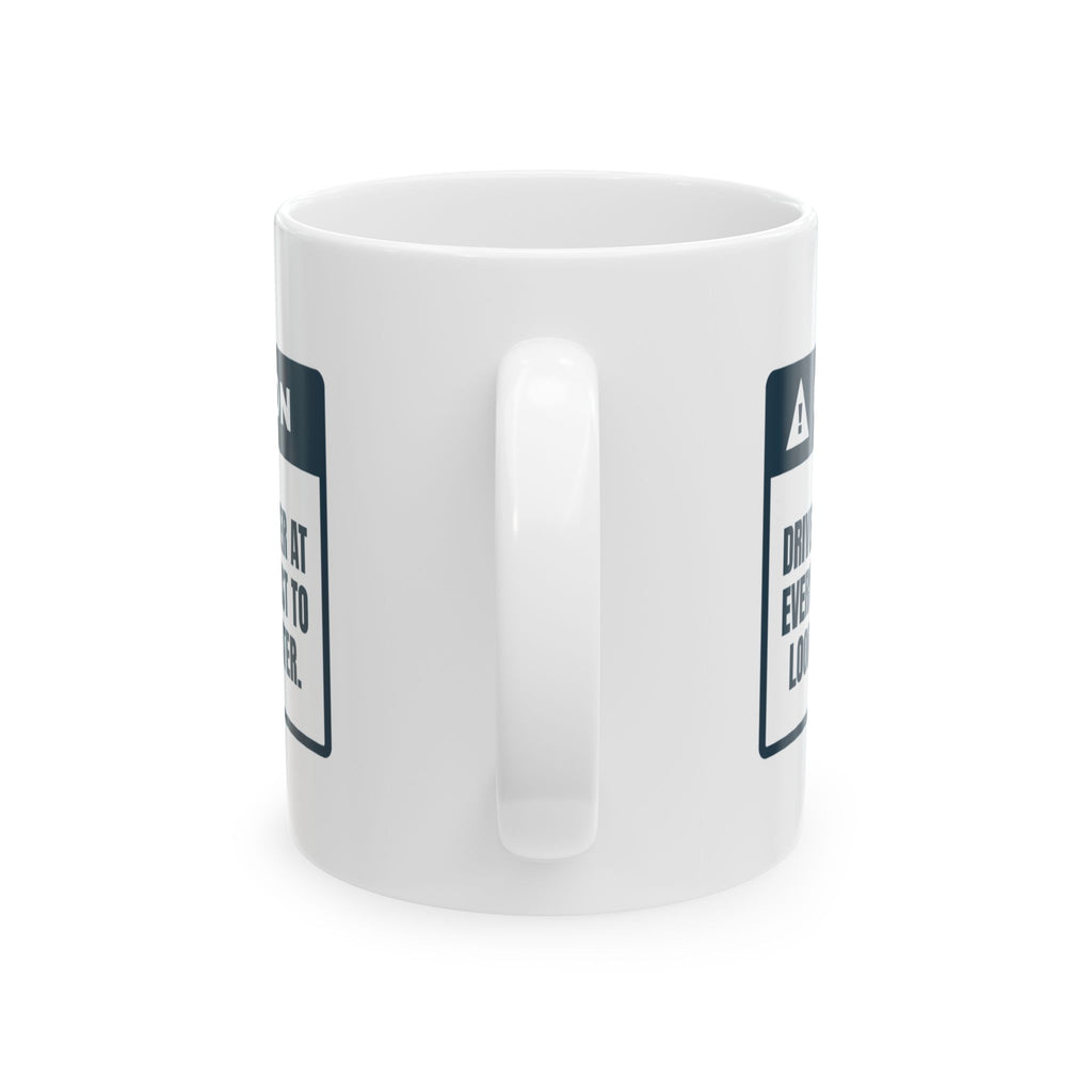 Funny Fishing Coffee Mug Pulls Over At Bridges Warning For Anglers