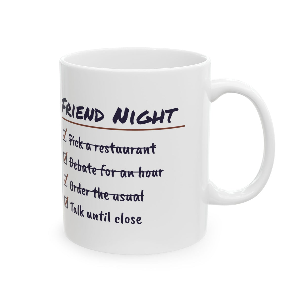 Funny Bestie Coffee Mug Debate For An Hour Order The Usual