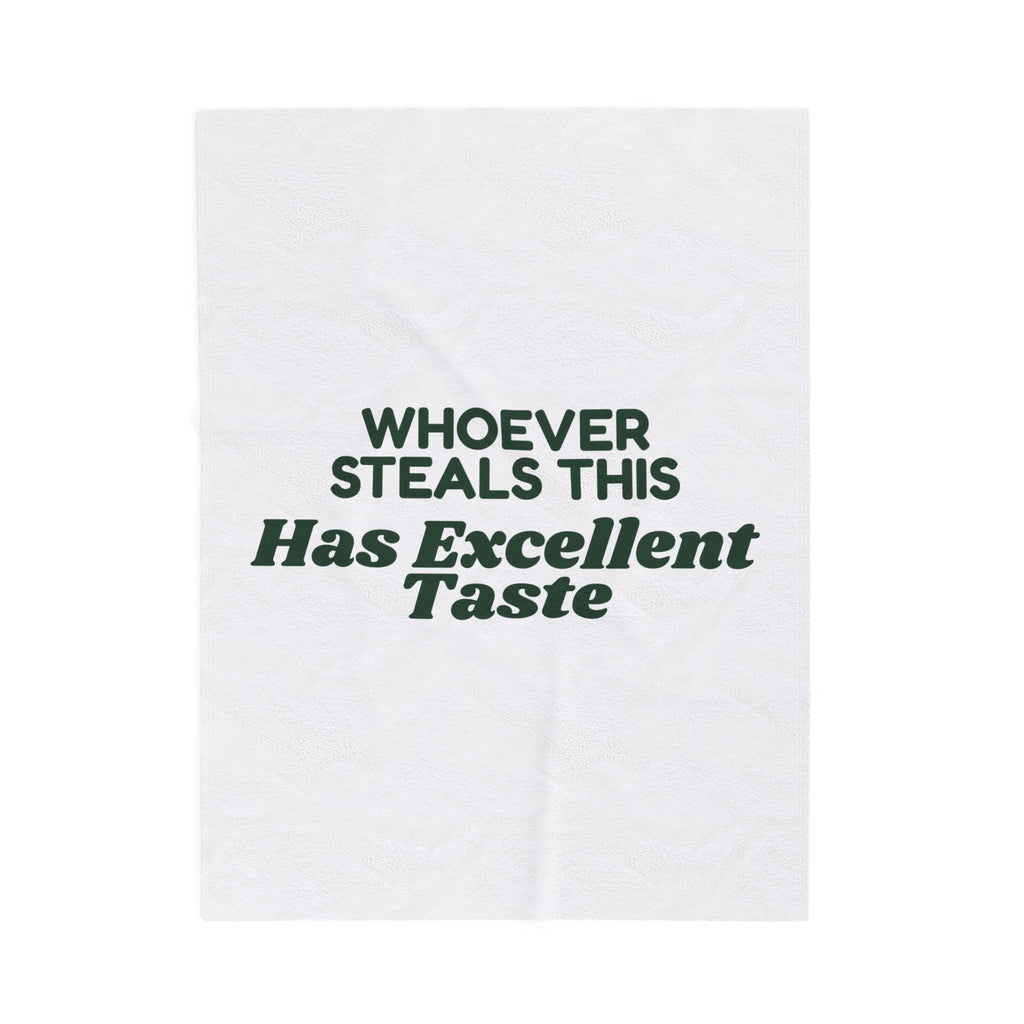 Funny White Elephant Throw Blanket Whoever Steals This Has Excellent Taste