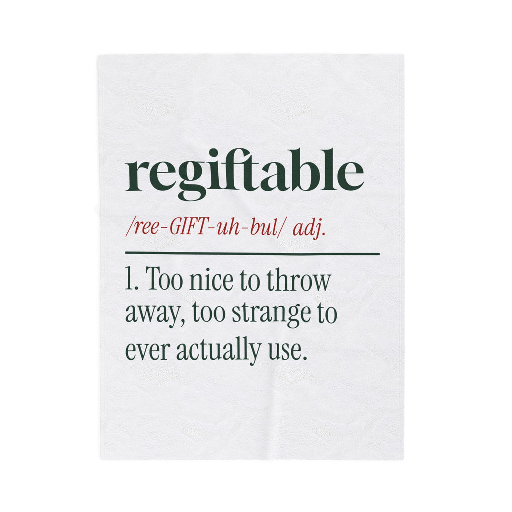 Funny White Elephant Throw Blanket Regiftable Definition For Gift Swaps