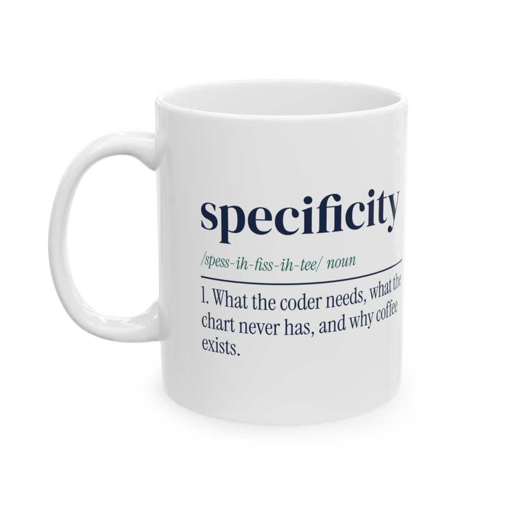 Funny Medical Coder Coffee Mug Specificity Dictionary Definition