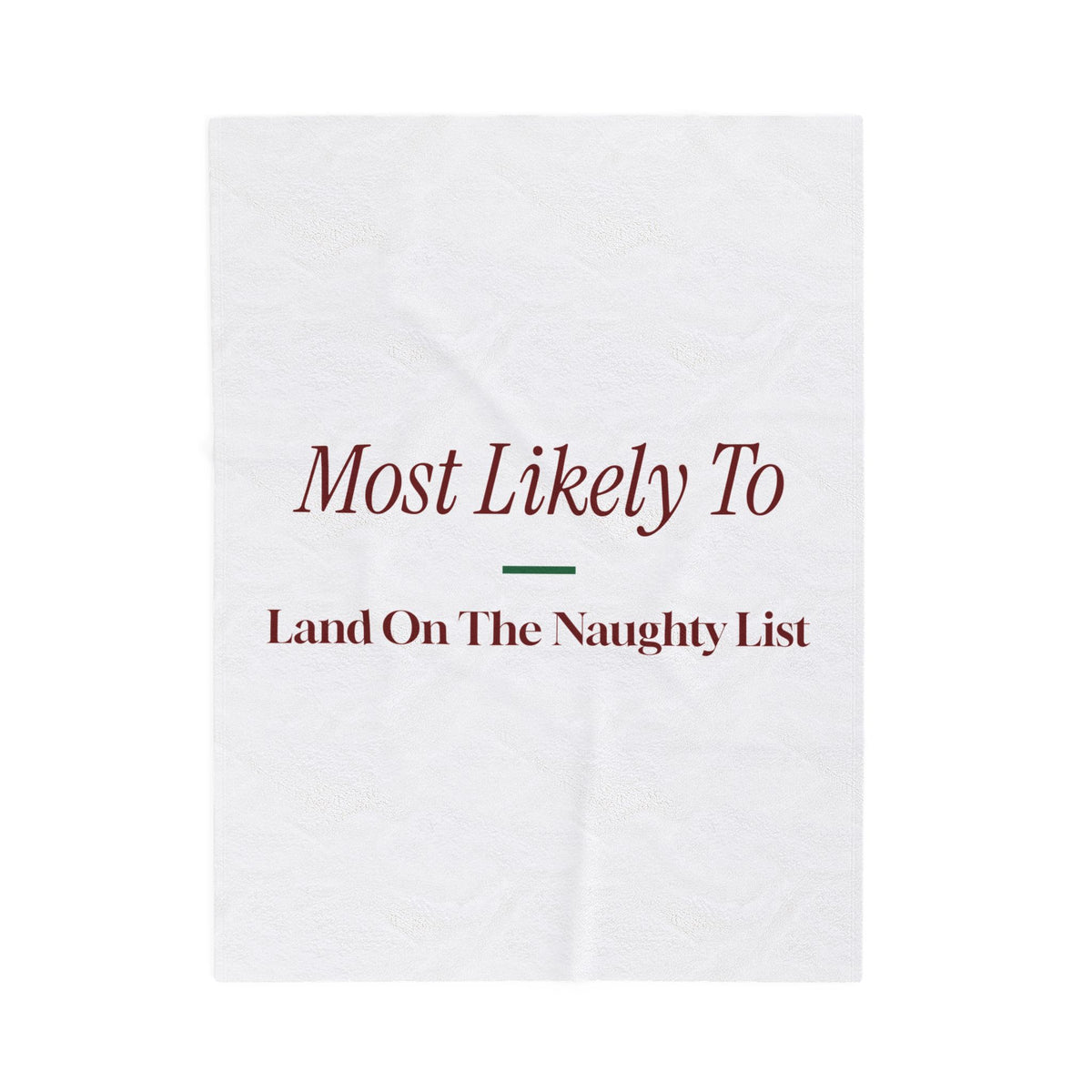 Funny Christmas Family Throw Blanket Most Likely To Land On The Naughty