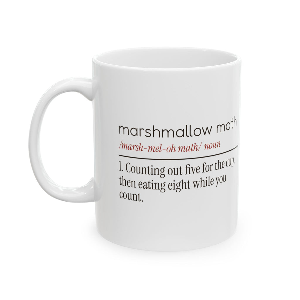 Funny Hot Cocoa Coffee Mug Marshmallow Math Dictionary Definition