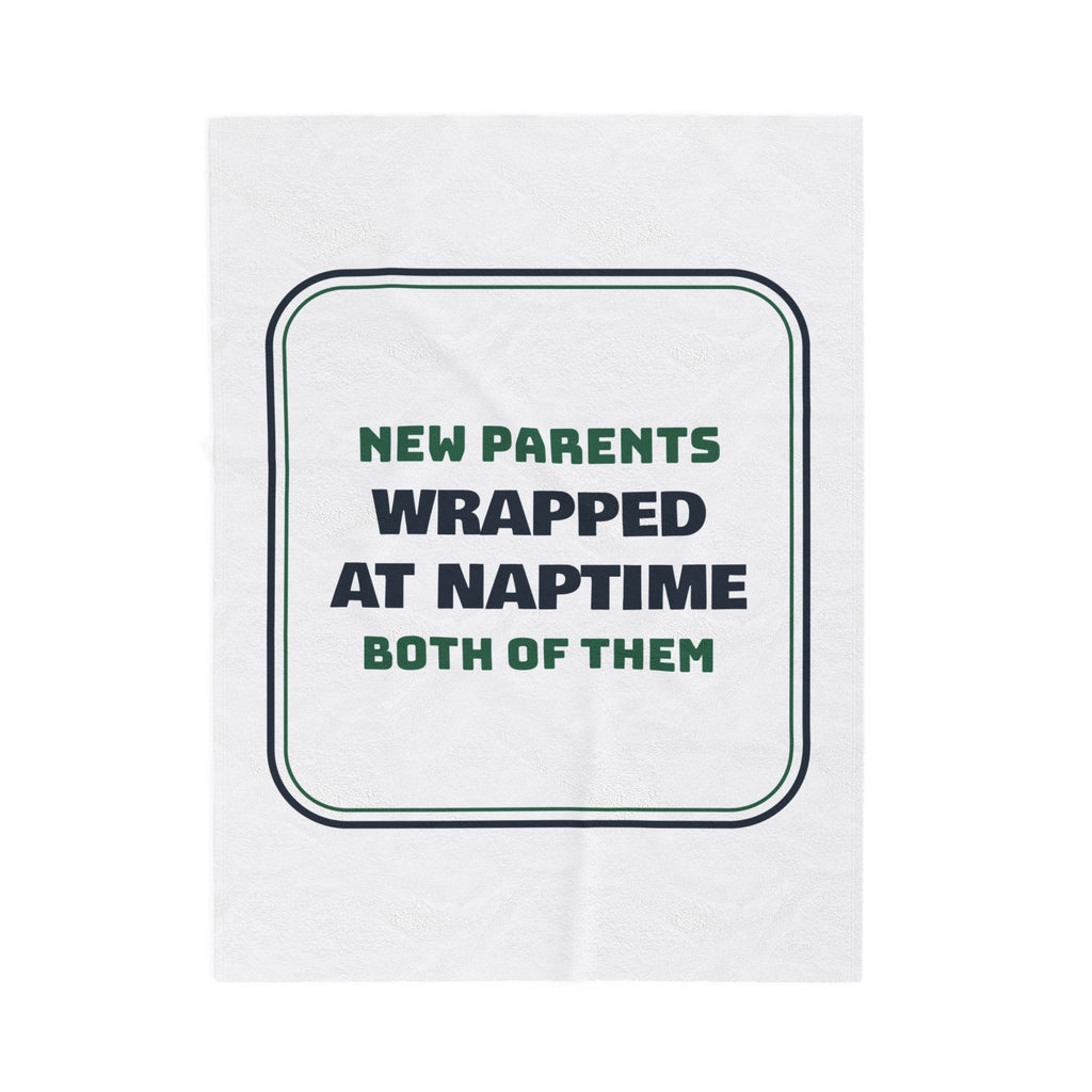 Funny New Parents Christmas Throw Blanket Wrapped At Naptime