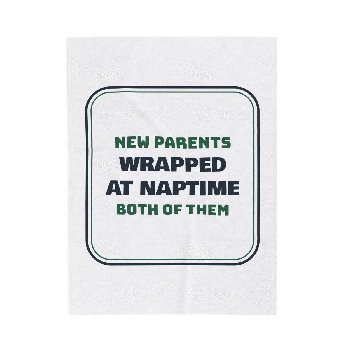 Funny New Parents Christmas Throw Blanket Wrapped At Naptime