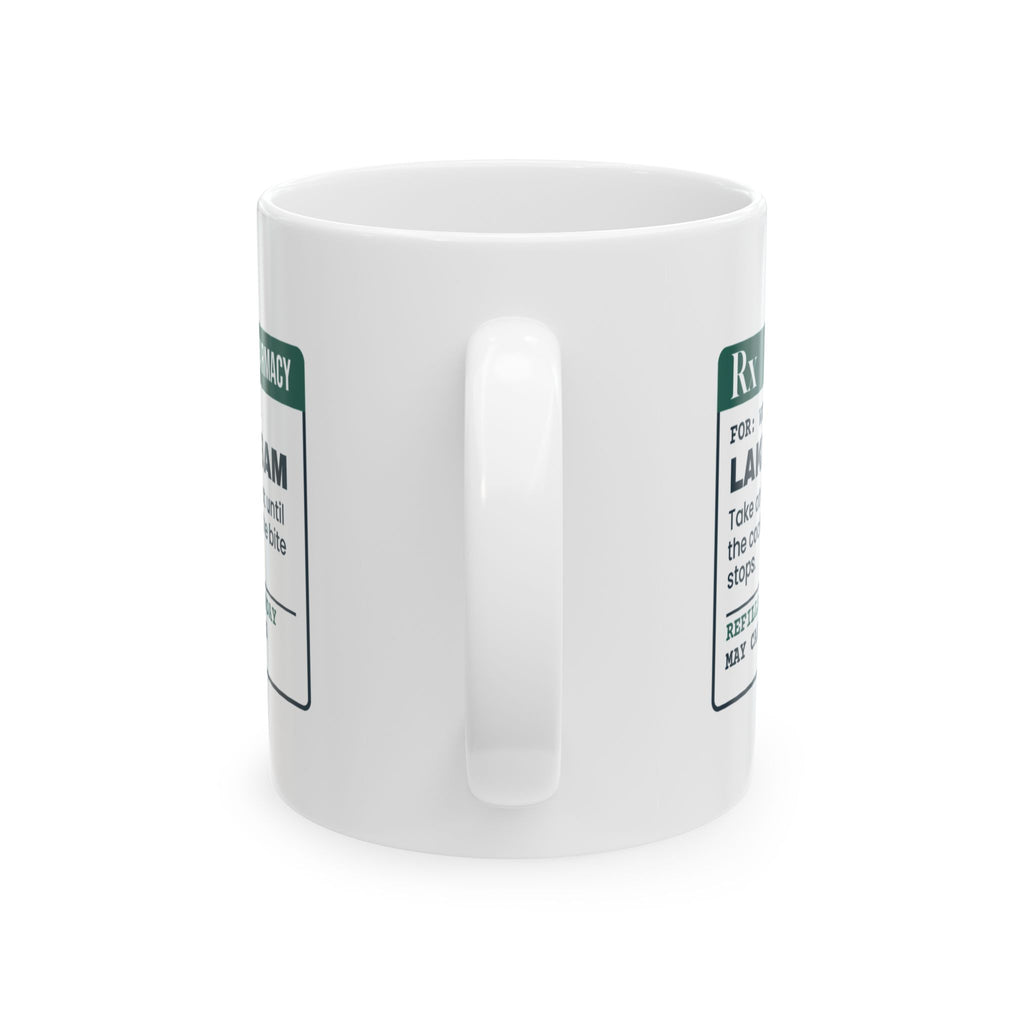 Funny Fishing Coffee Mug Lake Time Prescription Label For Fishermen