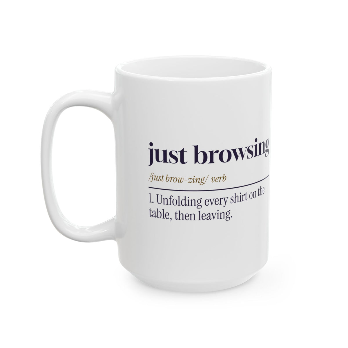 Funny Retail Worker Coffee Mug Just Browsing Dictionary Definition
