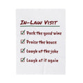Funny Christmas In Laws Throw Blanket Laugh At The Joke Checklist