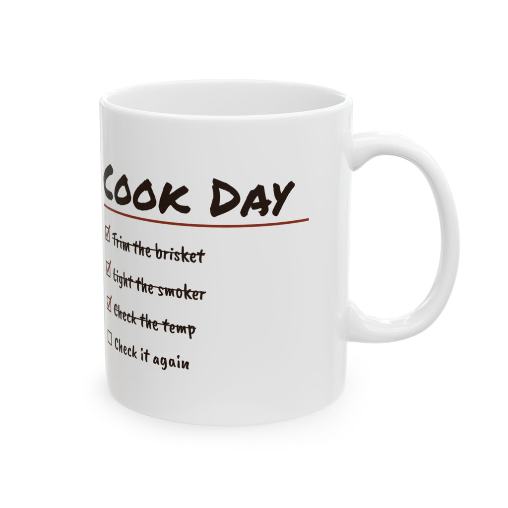 Smoker Coffee Mug Check The Temp Check It Again BBQ Checklist