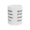 Funny New Home Christmas Coffee Mug Measure The Ceiling Checklist