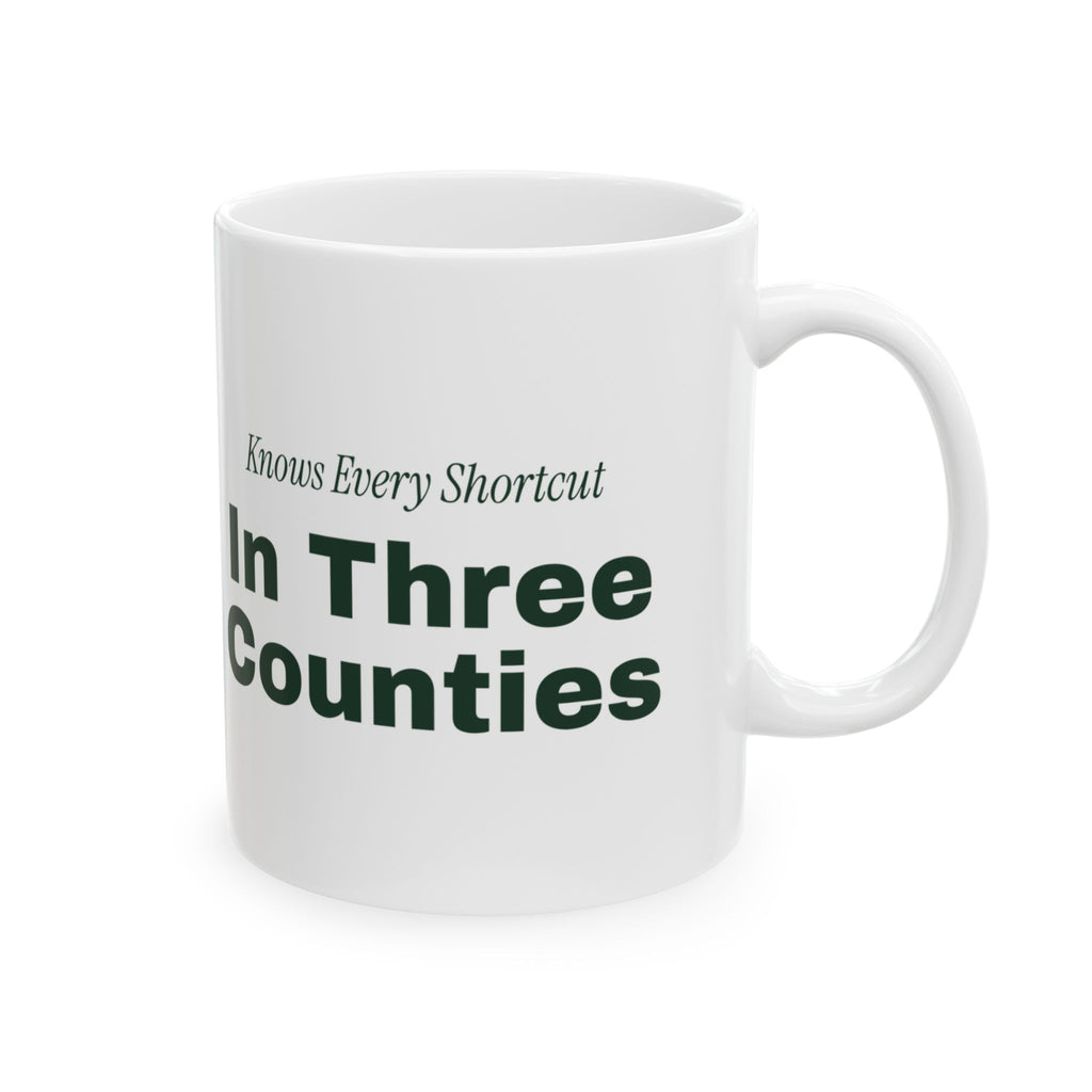 Funny Social Worker Coffee Mug Knows Every Shortcut In Three Counties