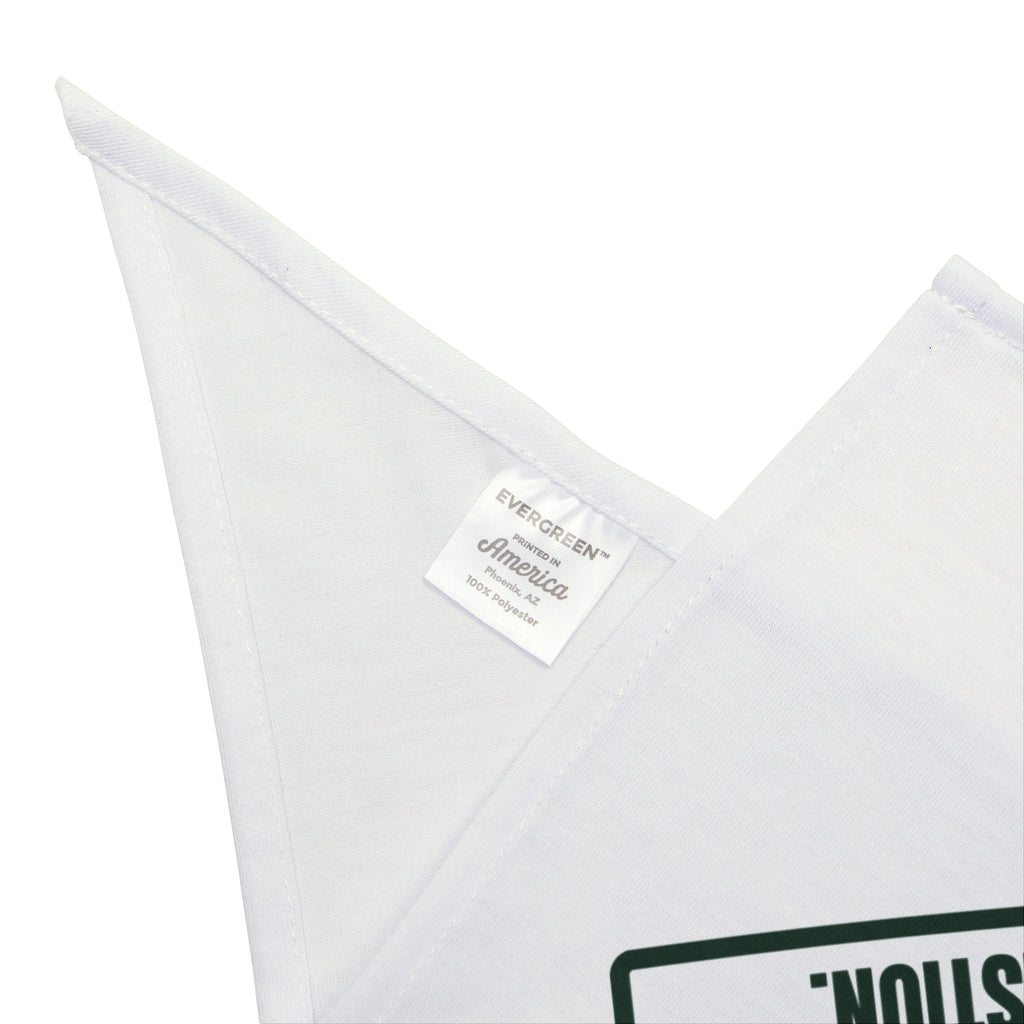 Funny Cat Christmas Dog Bandana Warning Cat Heard A Suggestion