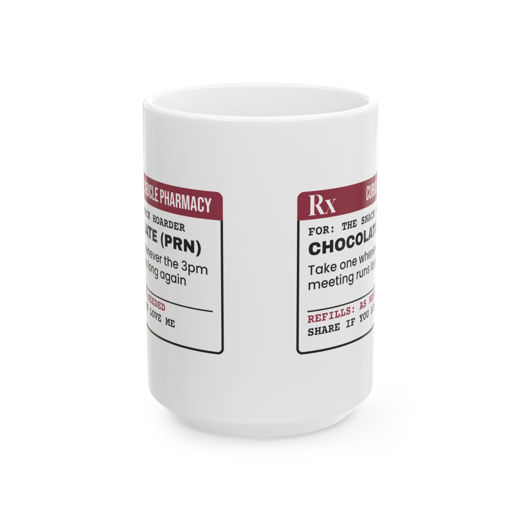Funny Prescription Coffee Mug Snack Hoarder Office Crush