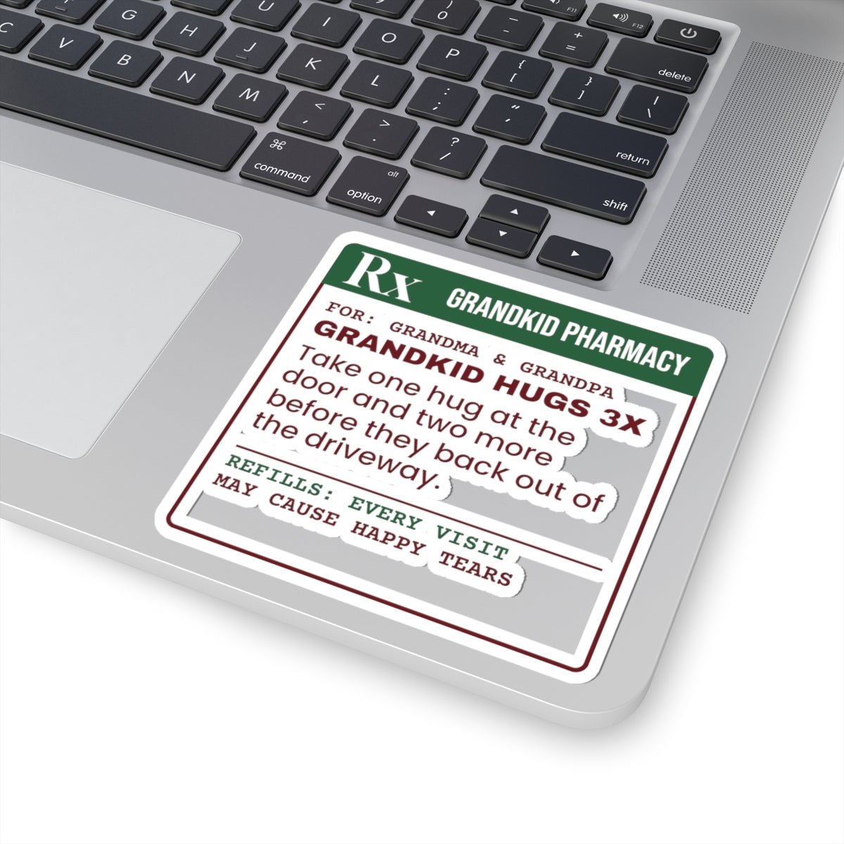 Christmas Sticker Grandkid Hugs Prescription For Grandparents