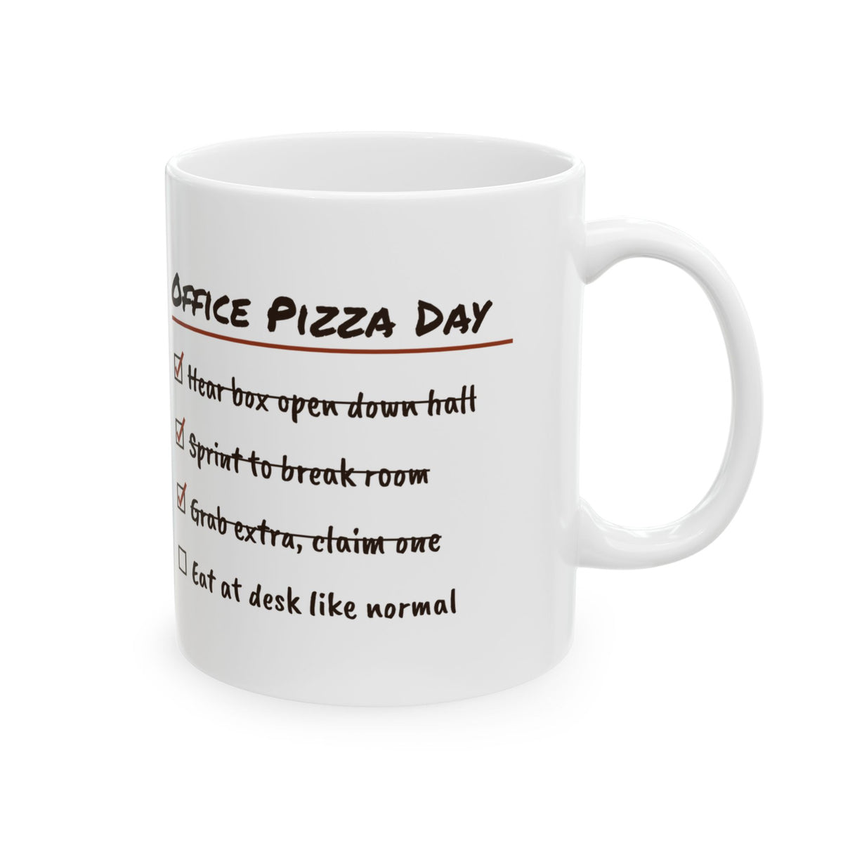 Office Pizza Day Checklist Coffee Mug For Coworkers