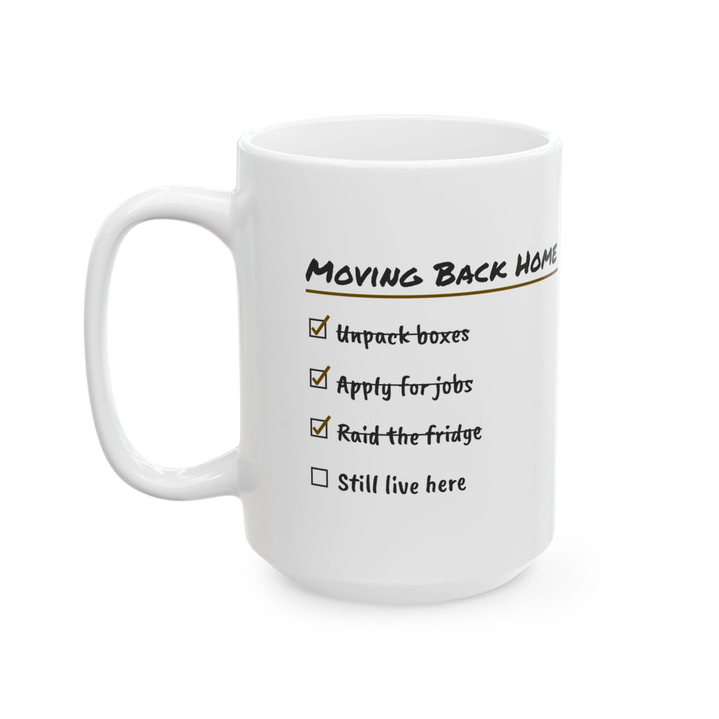 Funny Graduate Coffee Mug Moving Back Home Checklist For Grads