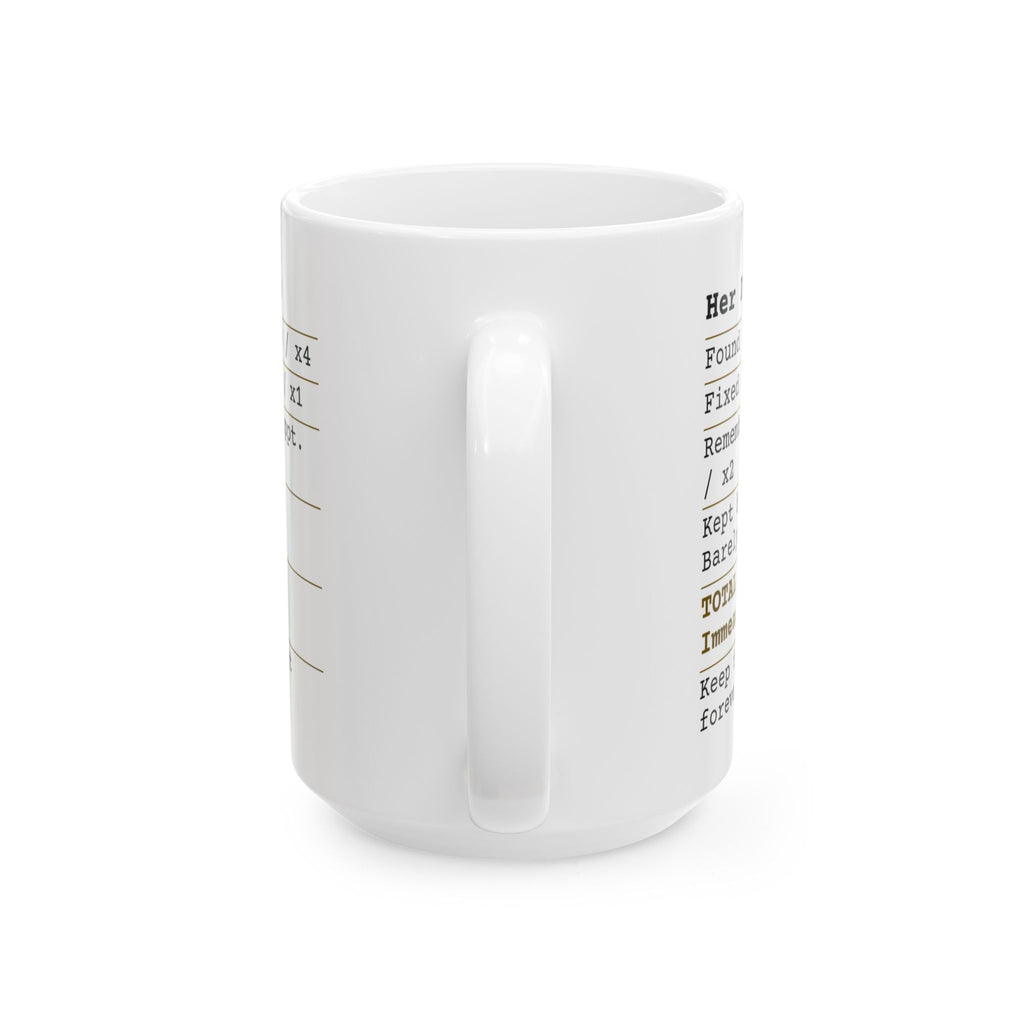 Funny Wife Coffee Mug Her Daily Tab Receipt For Wife