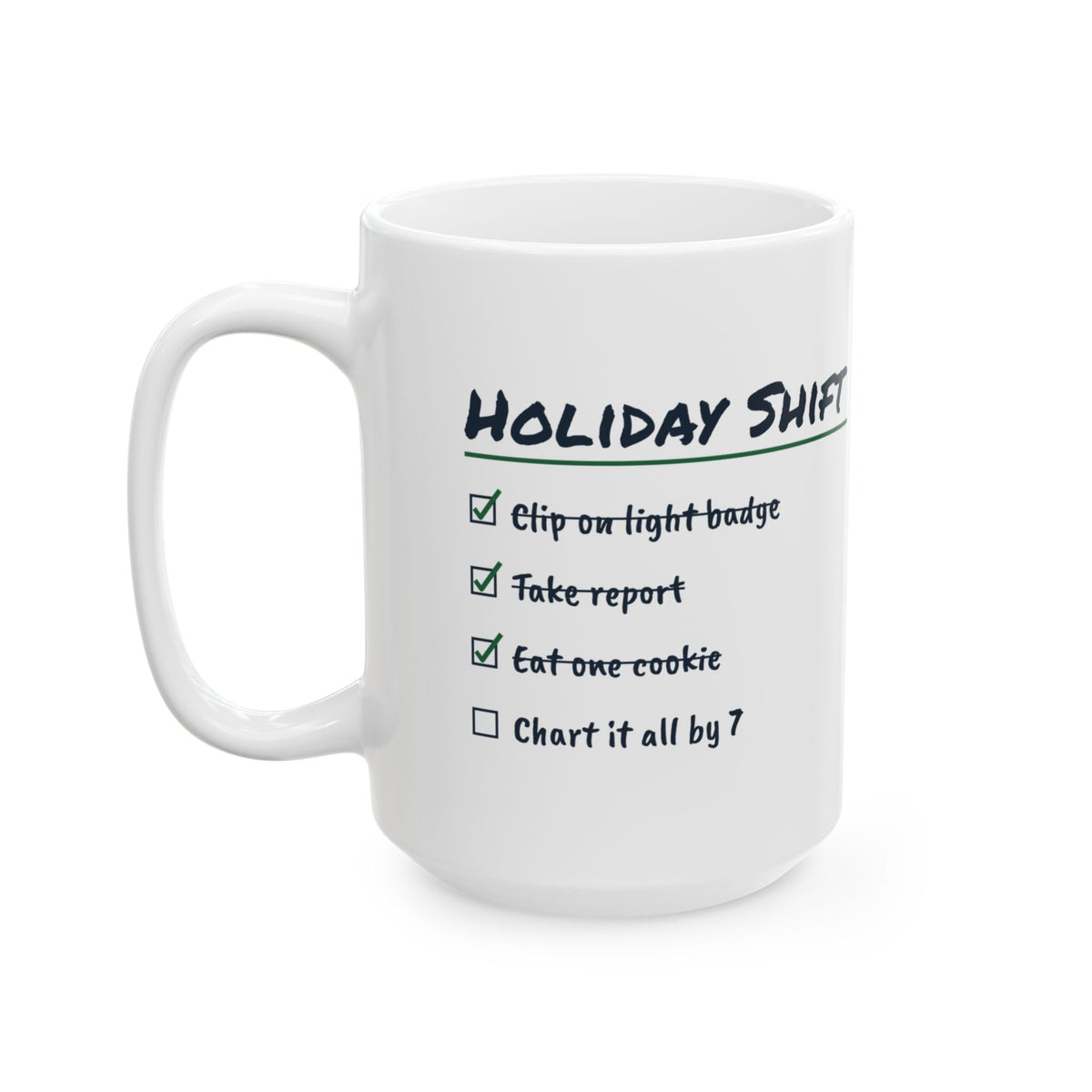 Funny Christmas Nurse Coffee Mug Eat One Cookie Chart It All By 7