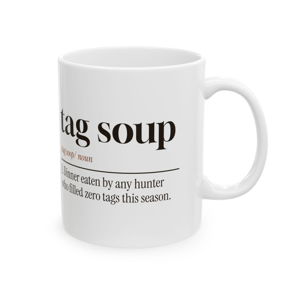 Tag Soup Coffee Mug, Definition For Hunters