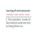 Funny Newlywed Christmas Sticker Merged Ornaments Definition