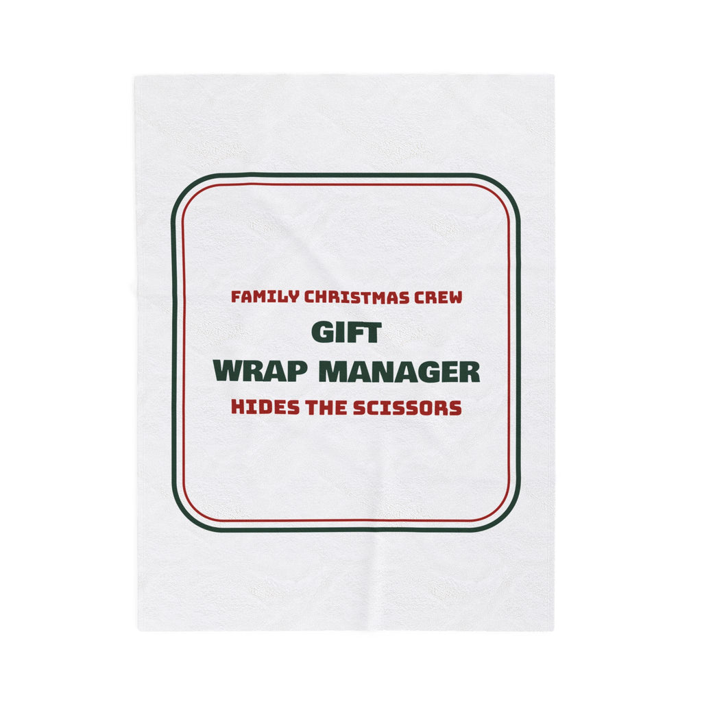 Matching Family Christmas Throw Blanket Gift Wrap Manager Family Crew