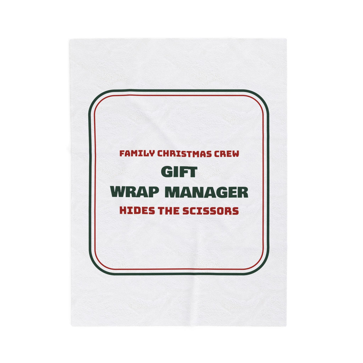 Matching Family Christmas Throw Blanket Gift Wrap Manager Family Crew