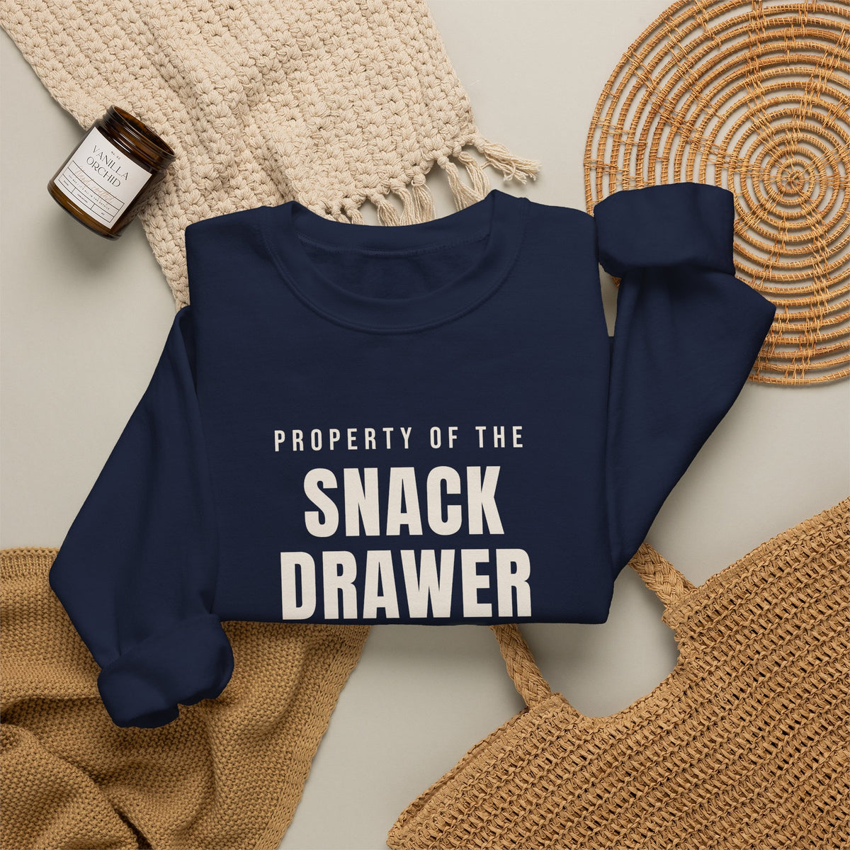 Funny Office Sweatshirt Property Of The Snack Drawer
