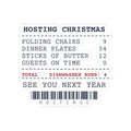 Funny Christmas Sticker Hosting Christmas Receipt For Hosts
