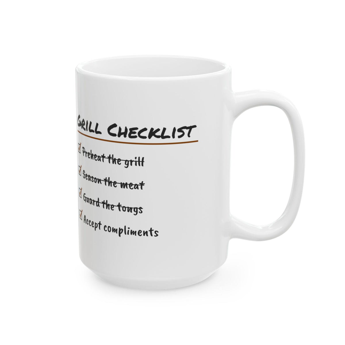 Grill Checklist Coffee Mug Accept All Compliments For Dad