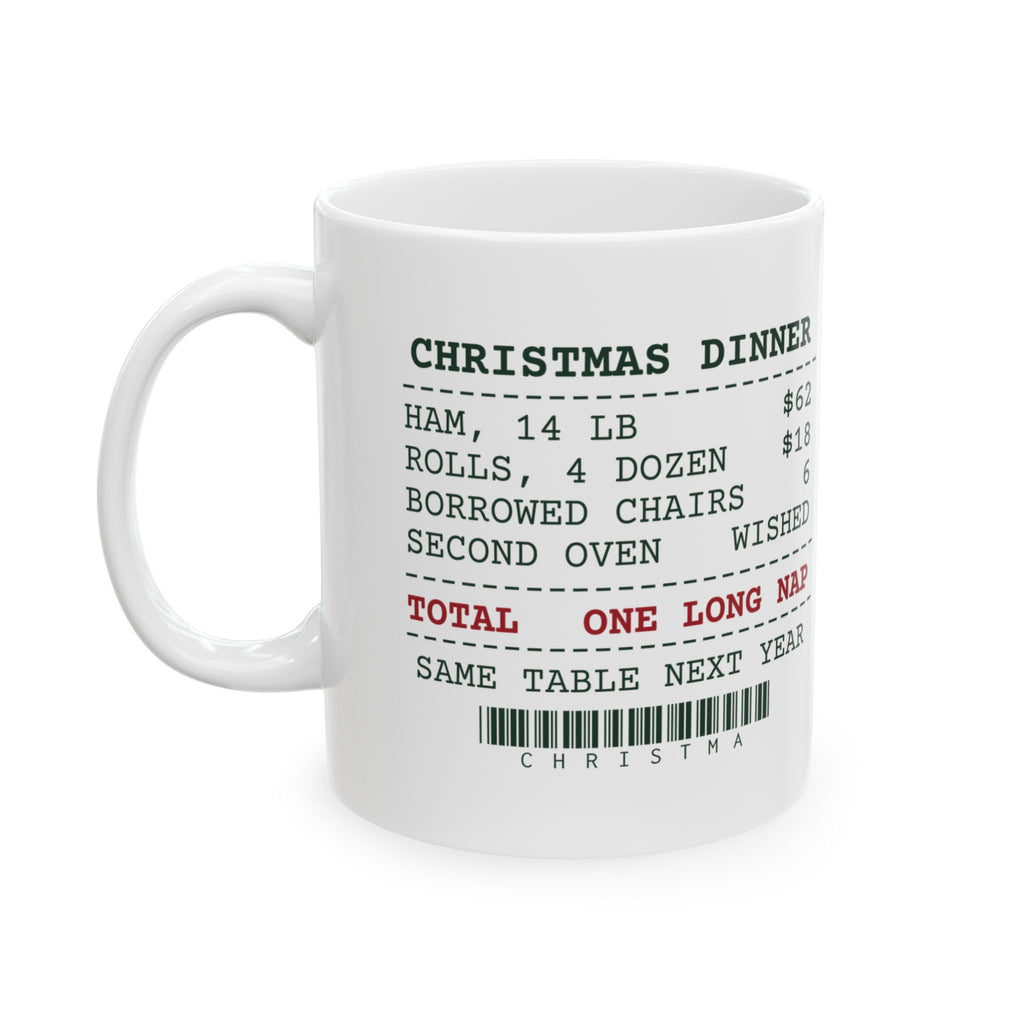 Funny Christmas Host Coffee Mug Christmas Dinner Receipt For Hosts
