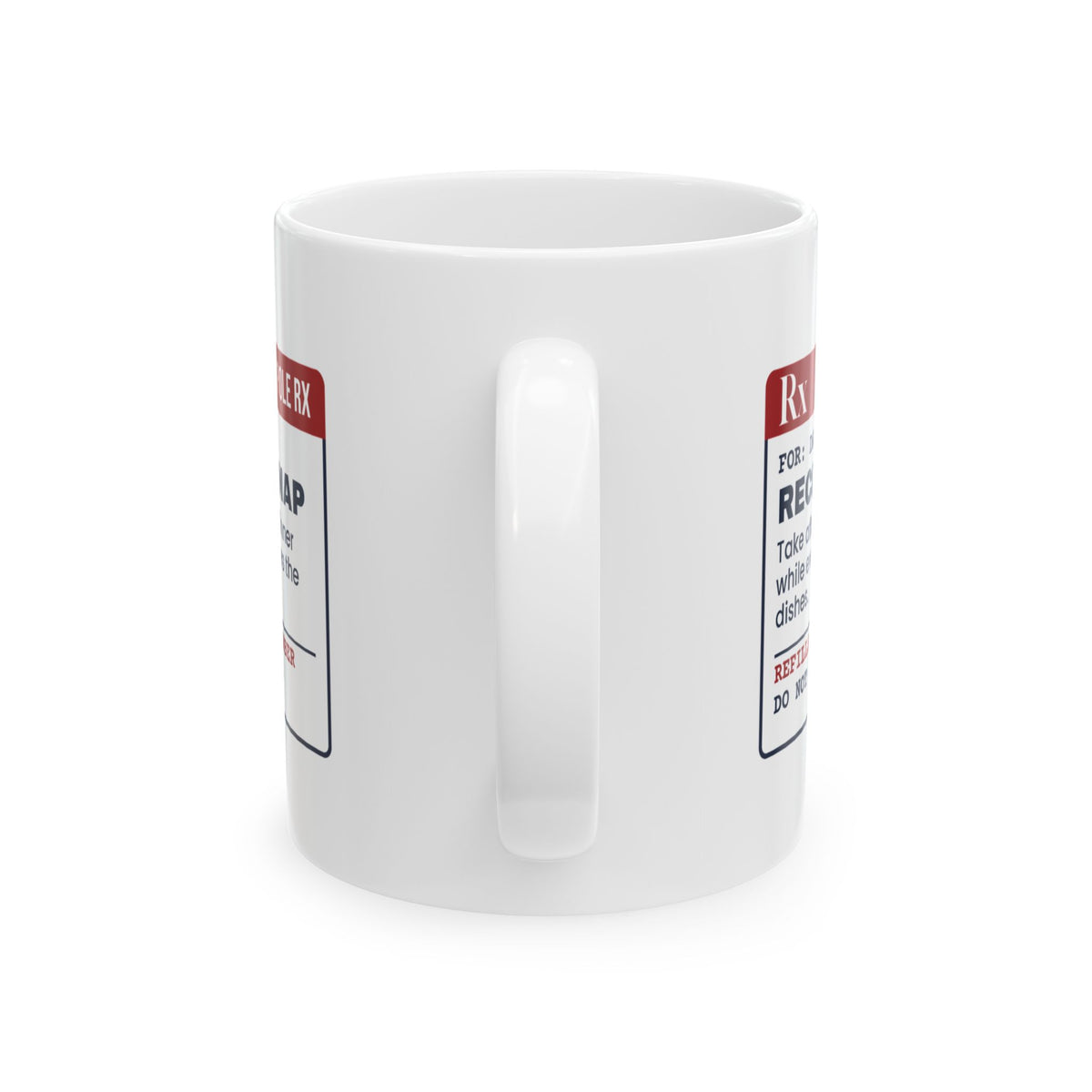 Funny Christmas Dad Coffee Mug Recliner Nap Prescription Label