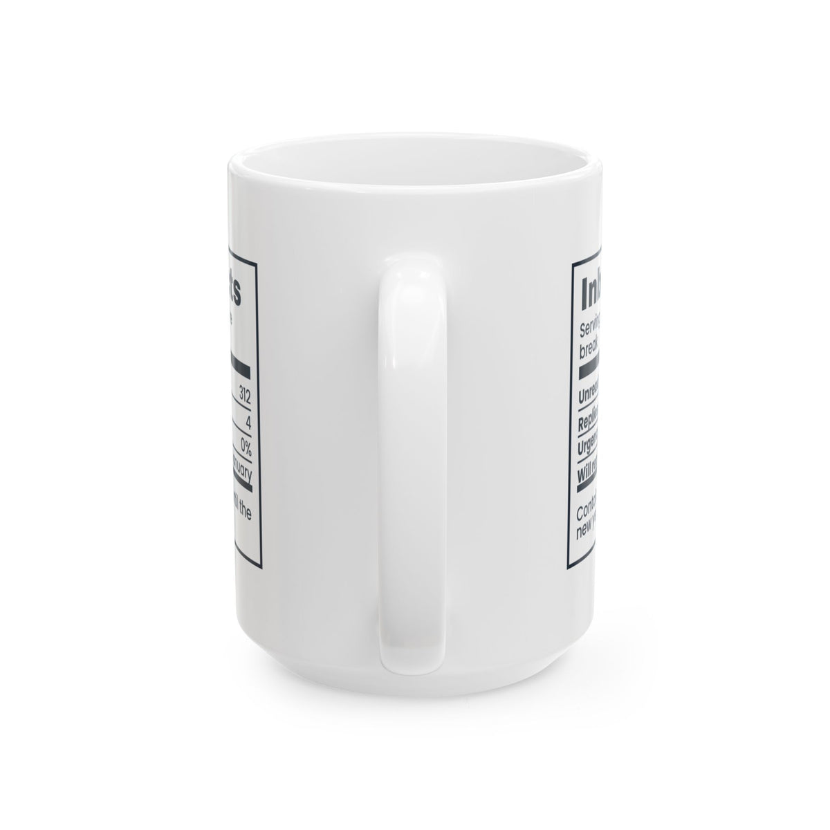 Funny Christmas Coffee Mug Inbox Facts Label For Coworkers