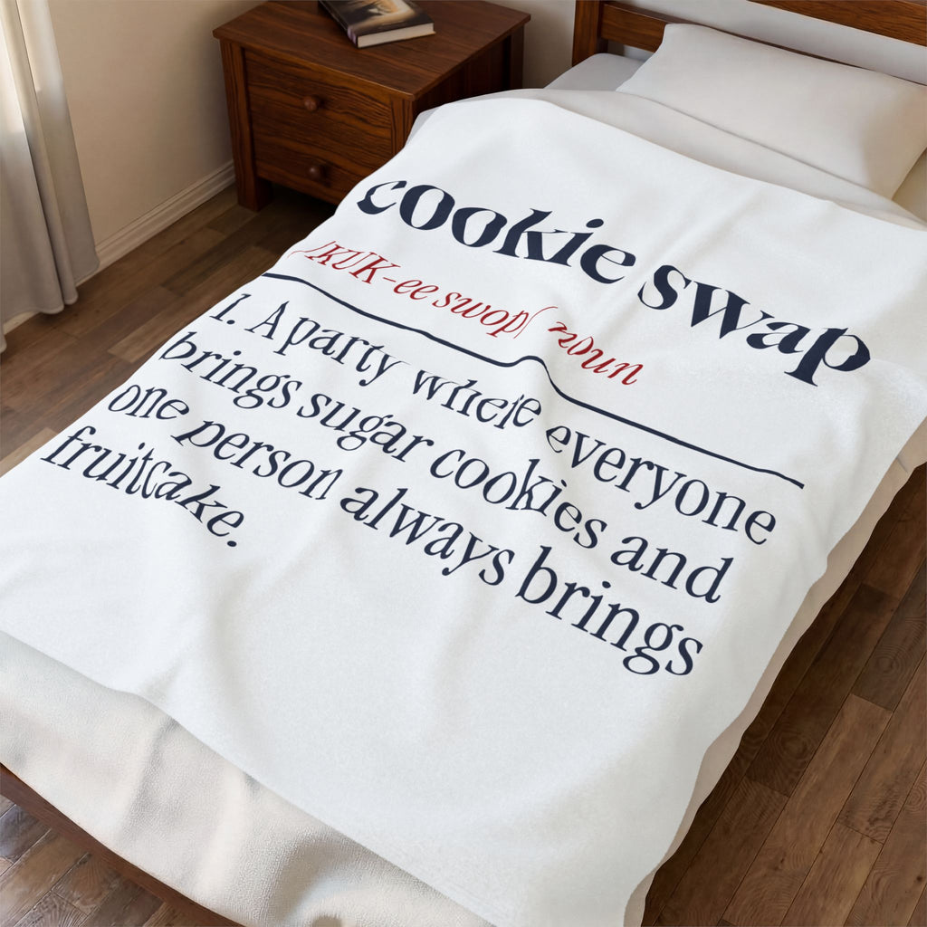 Funny Christmas Baking Throw Blanket Cookie Swap Definition For Bakers