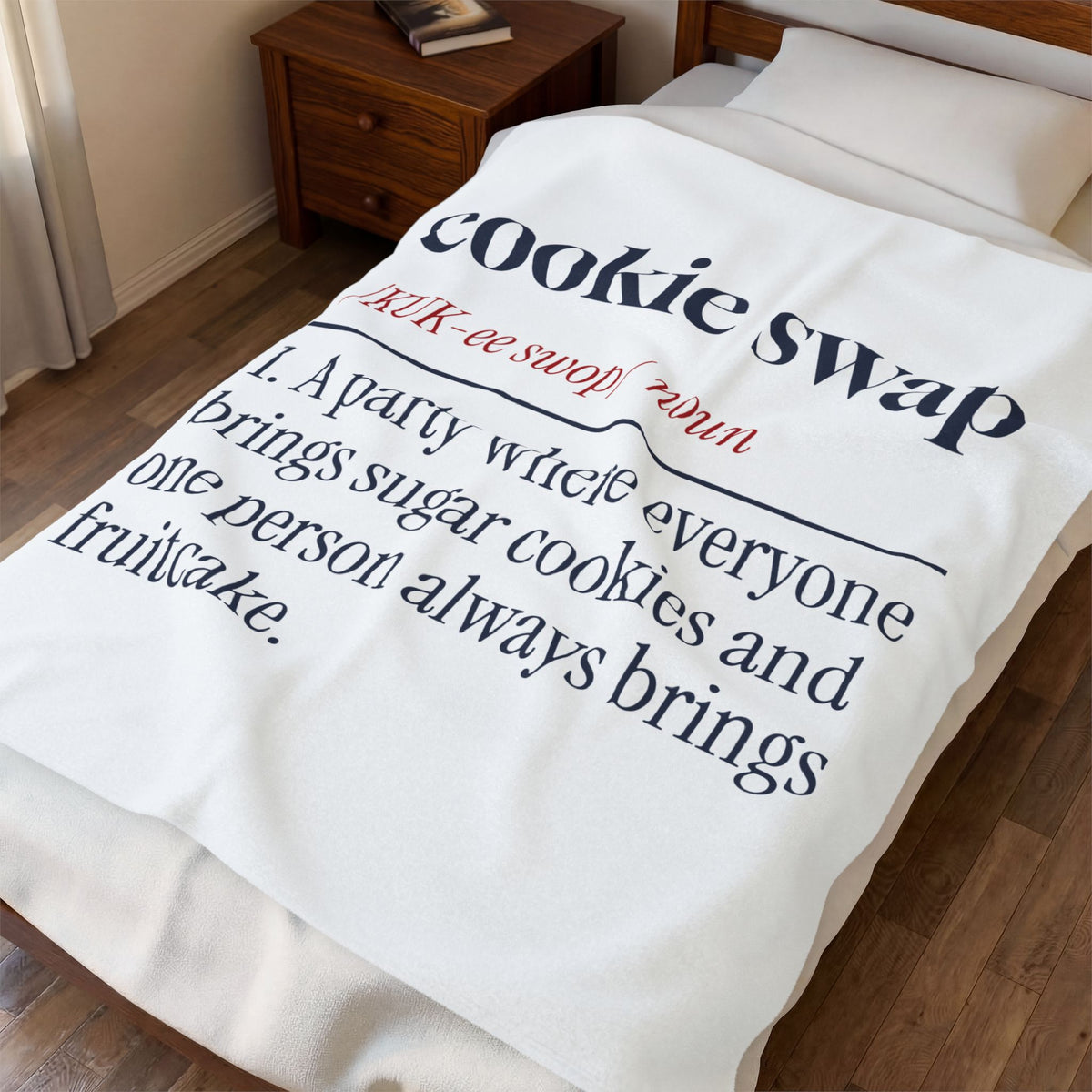 Funny Christmas Baking Throw Blanket Cookie Swap Definition For Bakers