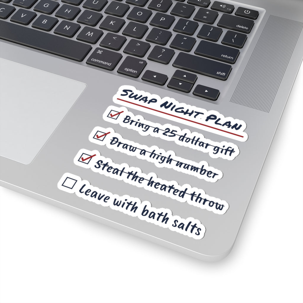 Funny White Elephant Sticker Swap Night Plan Checklist